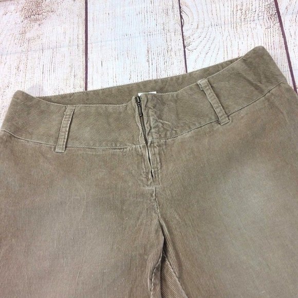 Women's Low Waist Corduroy Pants Vintage Wide Leg 70's Tan Flare End Jeans Sz 14 - Picture 3 of 12